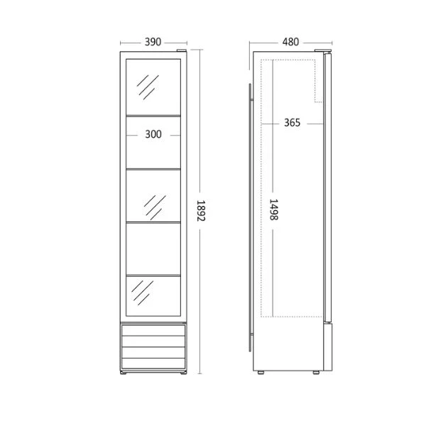 Display-Kühlschrank - SD 226 BE - Scandomestic 26311110000SD226BE by Scandomestic color Svart
