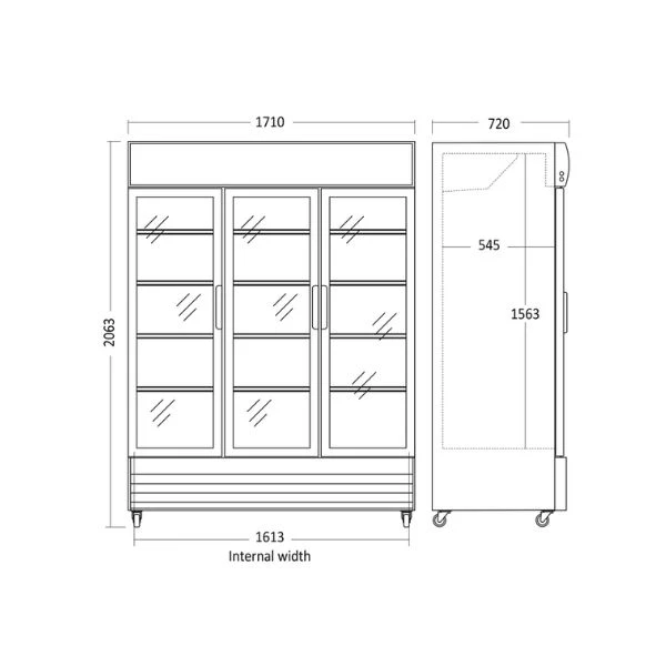 Scandomestic SD 1502 BHE Display-Kühlschrank – 1383 l 26311502BHE100000 by Scandomestic color Svart