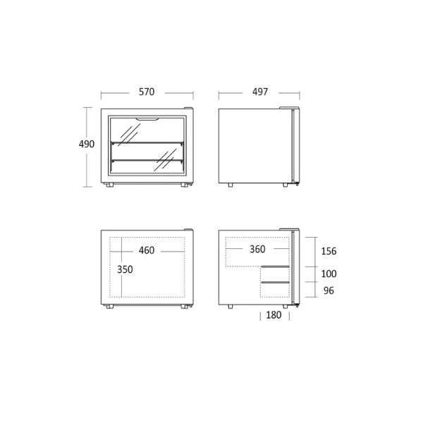 Display-Gefrierschrank - SD 46 E - Scandomestic 27320046E10000 by Scandomestic color Svart