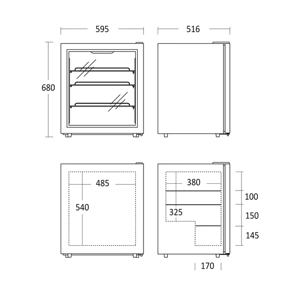 Display-Gefrierschrank - SD 76 E - Scandomestic 27320076E10000 by Scandomestic color Svart