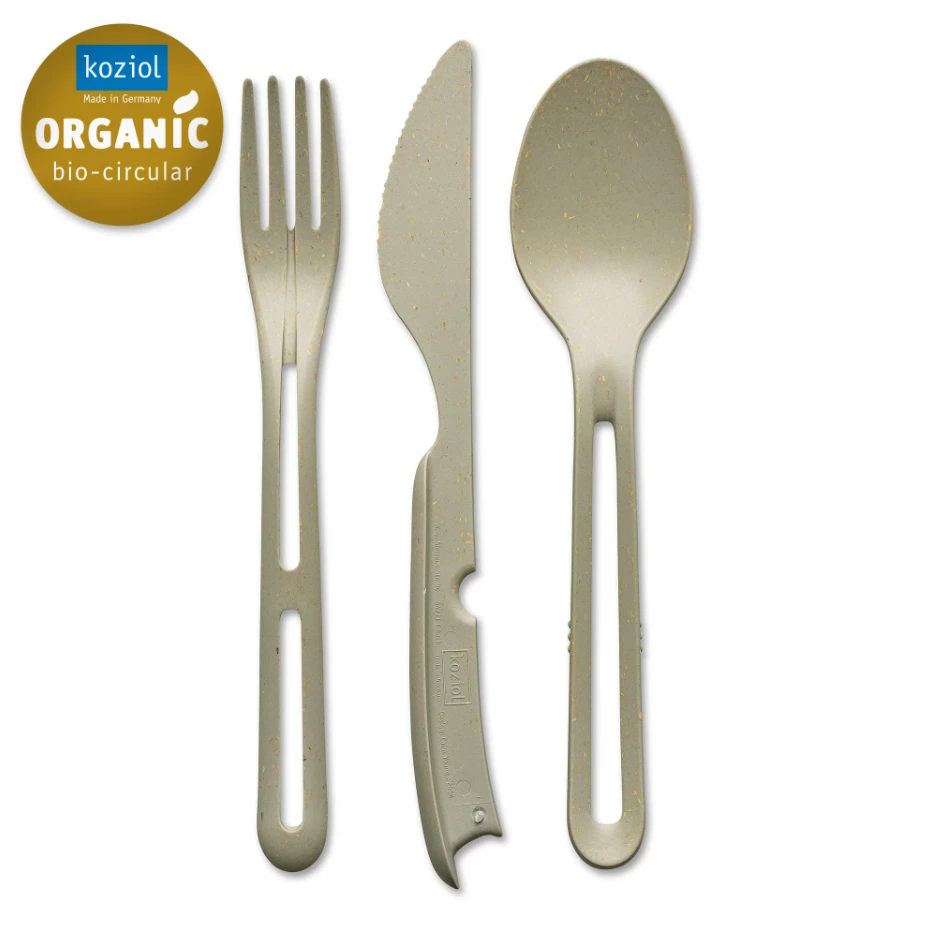 Klikk Besteck (Messer, Gabel und Esslöffel) - Dessert Sand 8003700 by Koziol color Svart