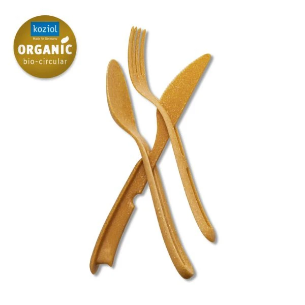 Klikk Besteck (Messer, Gabel und Esslöffel) - Wood 8003702 by Koziol color Svart