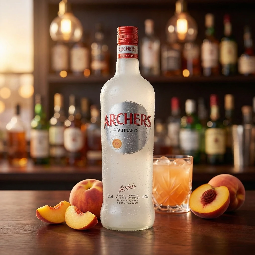 Archer's Peach Schnapps 70 cl 63488 by ARCHERS color Svart