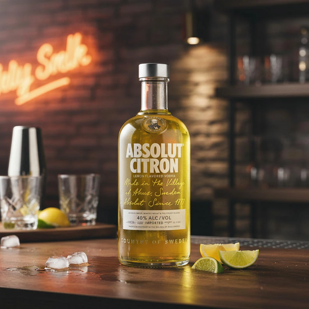 Absolut Vodka Citron 70 cl 52055 by ABSOLUT color Svart
