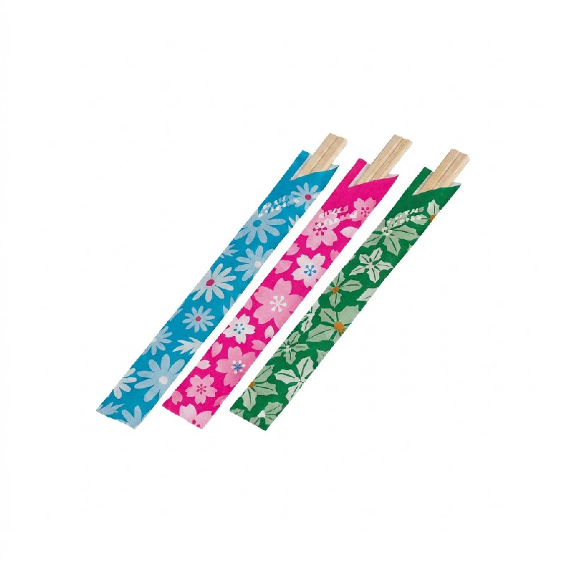 Essstäbchen aus Holz 202 mm Mixed Flowers ML891070 by Multiline color Svart