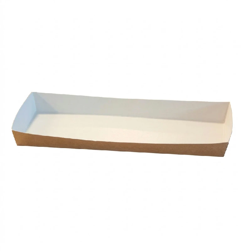 Bratwurstschale 200x90x20 mm mit Rand Braun 100 Stk. ML125421 by Multiline color Svart