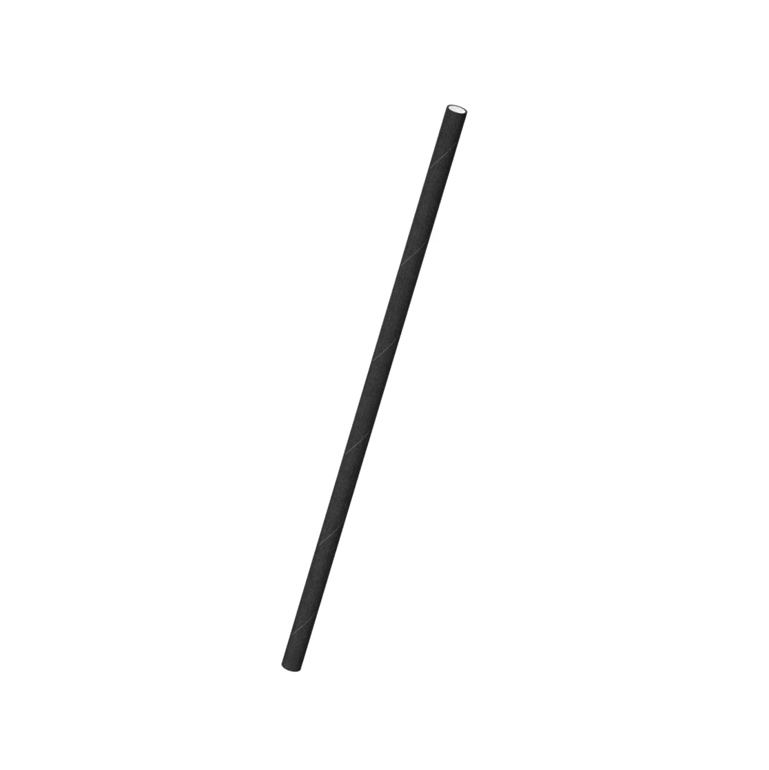 Papierstrohhalme Ø6x140mm 4-lagig Gerade - Schwarz GS10239 by GS Supply color Svart