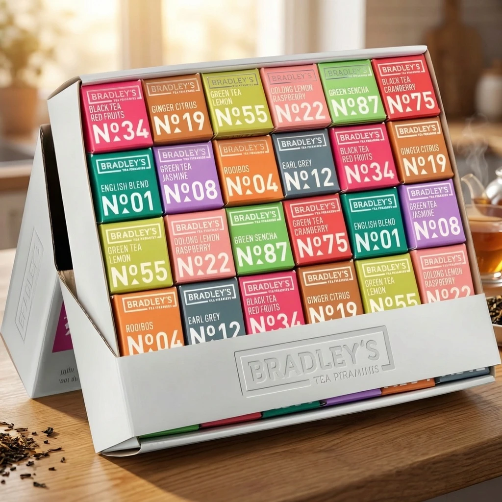 Bradley´s Assorted Tea Box, FT (30 Stk. à 8g) 67122 by PICKWICK color Svart