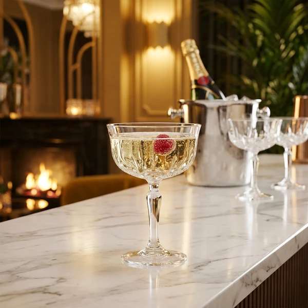 RCR Opera Champagnerschale 24 cl 6er-Set Glas0269 by RCR Glas color Svart