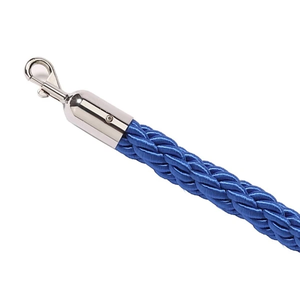 Absperrseil, Blau Geflochten m. Klickverschluss 180 cm AF643 by Barlife color Svart