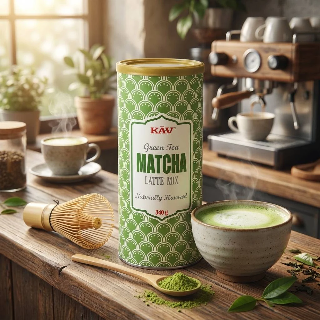 Matcha Latte 340 g Dose KAV3095 by KAVALAN color Svart