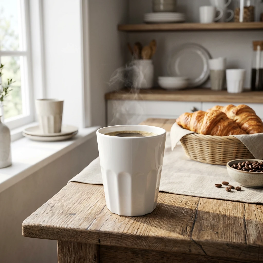 Amalie Becher 250 ml Geriffelt Weiß 5010190 by Amalie color Svart