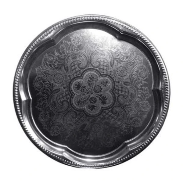 Runde Servierplatte Verchromt Ø 35 cm 2034177 by HAAHR & CO color Silver
