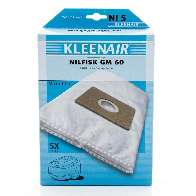 Staubsaugerbeutel NI-5 5+1F Micropose 3209009 by NILFISK color Svart
