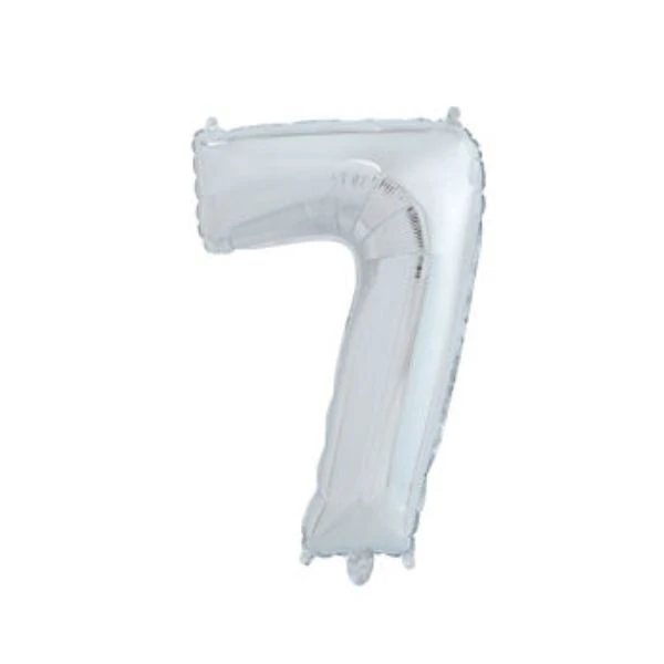 Zahlenballon Nummer "7" Silber – 65 cm 4201517  color Svart
