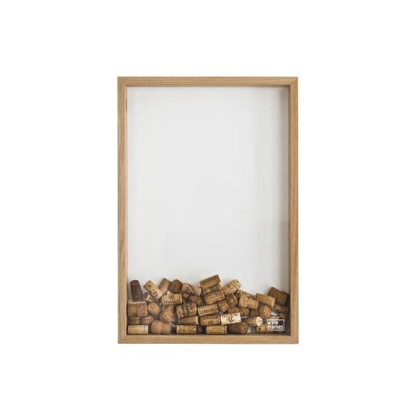 Weinkorken-Sammelrahmen – Das kleine Modell in Eichenholz WF101 by Wineframe color Svart