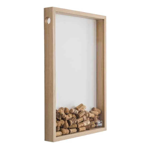 Weinkorken-Sammelrahmen – Das kleine Modell in Eichenholz WF101 by Wineframe color Svart