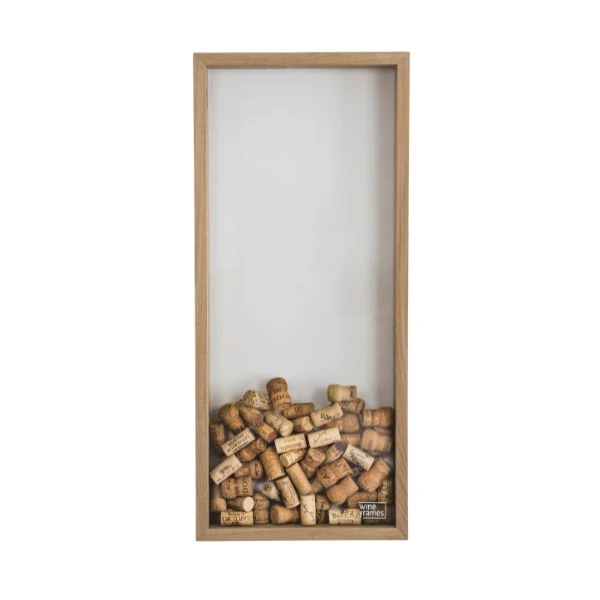 Weinkorken-Sammelrahmen – Das Lange Modell aus Eichenholz WF103 by Wineframe color Svart