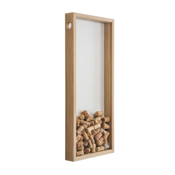 Weinkorken-Sammelrahmen – Das Lange Modell aus Eichenholz WF103 by Wineframe color Svart