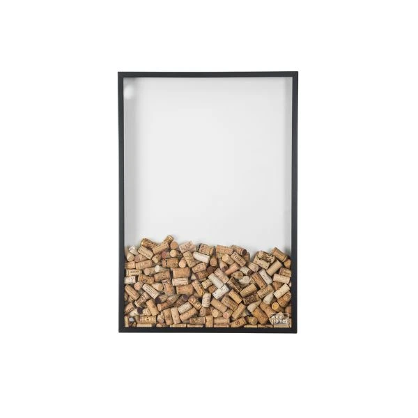 Weinkorken-Sammelrahmen – Groß in Mattschwarz WF302 by Wineframe color Svart