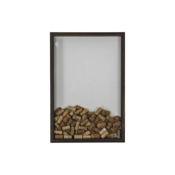 Sammelrahmen für Weinkorken – Klein in Räuchereiche WF401 by Wineframe color Svart