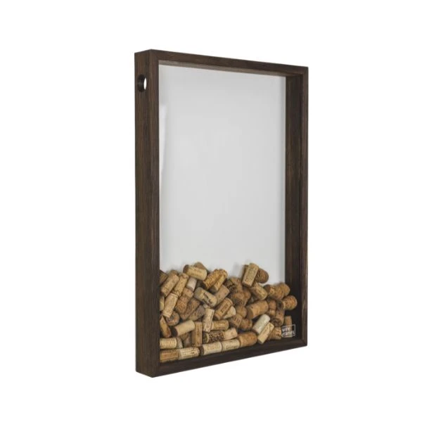 Sammelrahmen für Weinkorken – Klein in Räuchereiche WF401 by Wineframe color Svart