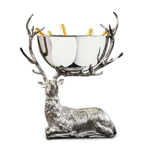 Großer Champagnerkühler mit liegendem Hirsch SG-RS-BWL-LGE by Culinary Concepts color Svart