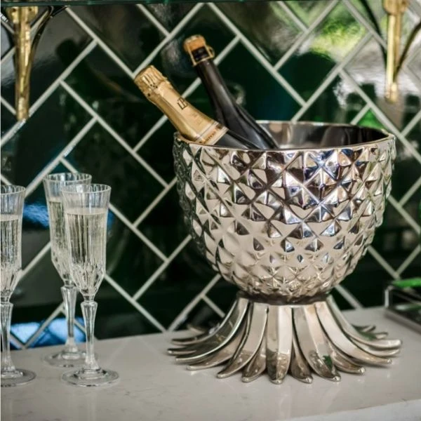 Ananas Weinkühler in Silber PNL-6117 by Culinary Concepts color Svart