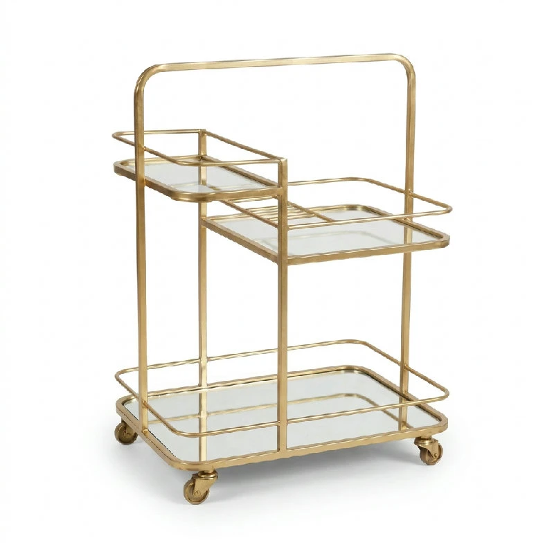 Dreistöckiger Barwagen – Vergoldet 3T-BRS-T by Culinary Concepts color Goud