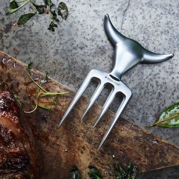 SteakChamp Bull Fork Fleischgabel 99-5026 by Steakchamp color Svart