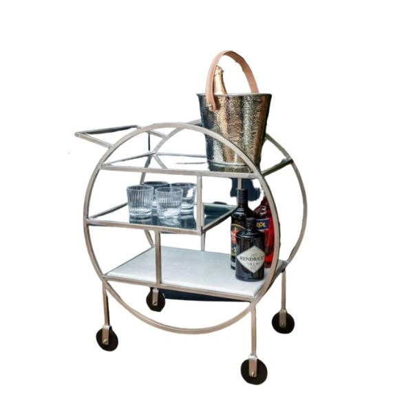 Dreistöckiger Barwagen – Silber 2T-CR-SLV by Culinary Concepts color Goud