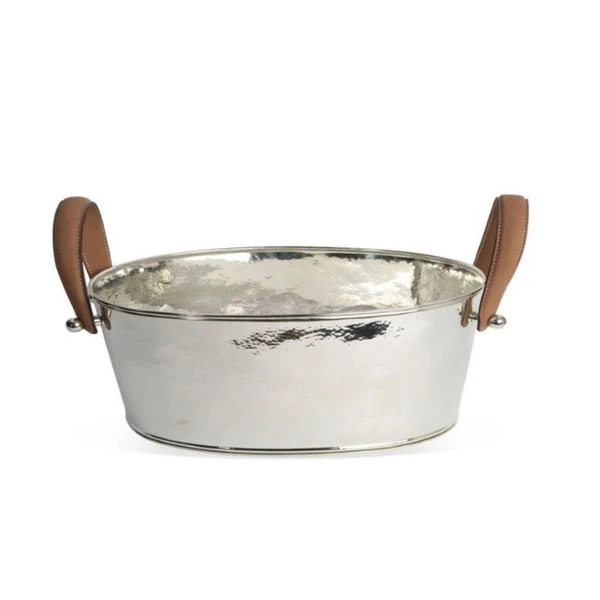 Champagnerkühler mit Ledergriff – gehämmerte Optik 6118-CH by Culinary Concepts color Svart