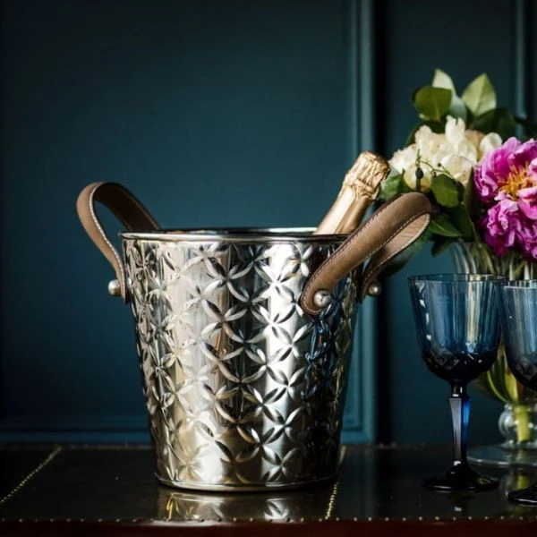 Französischer Fleur Flaschenkühler aus Edelstahl FF-6117 by Culinary Concepts color Svart