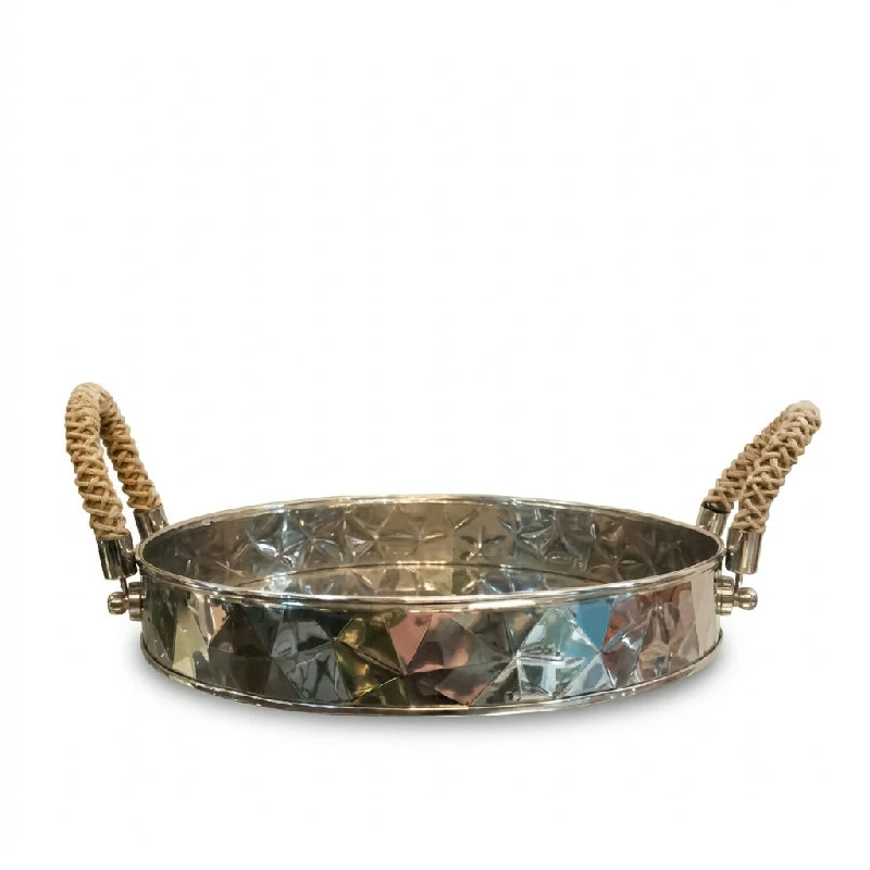 Geo Tray Serviertablett mit Griffen Nickel GM-TR by Culinary Concepts color Nickel
