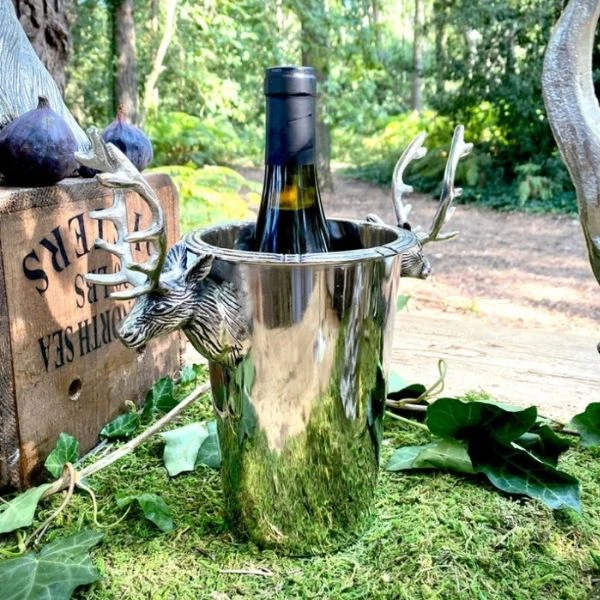 Hirsch Single Weinkühler aus Edelstahl DEER-6120 by Culinary Concepts color Svart