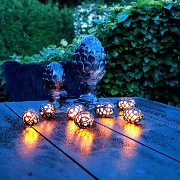 Solar-Lichterkette mit 8 Kugeln 4,2 m 8001824  color Svart