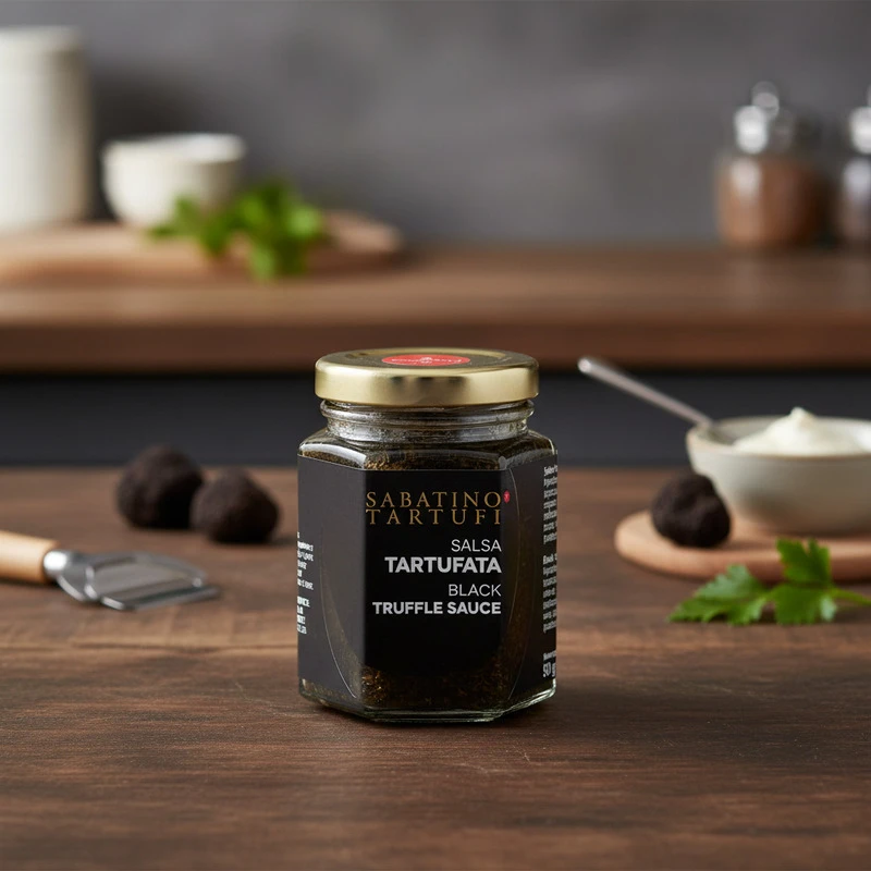 Sabatino Schwarze Trüffelsalsa / Trüffelsauce 90 g 260036 by Sabatino color Svart