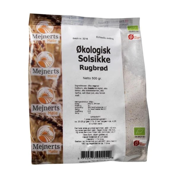 Bio-Backmischung Sonnenblumen-Roggenbrot Mejnerts Mølle 500g 216288 by Mejnerts Mølle color Svart