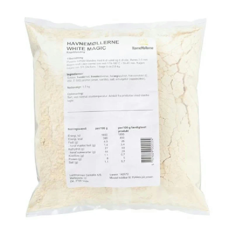 Melmix White Magic Vanillekuchen Havnemøllerne 1,5 kg 66159 by Havnemøllerne color Svart