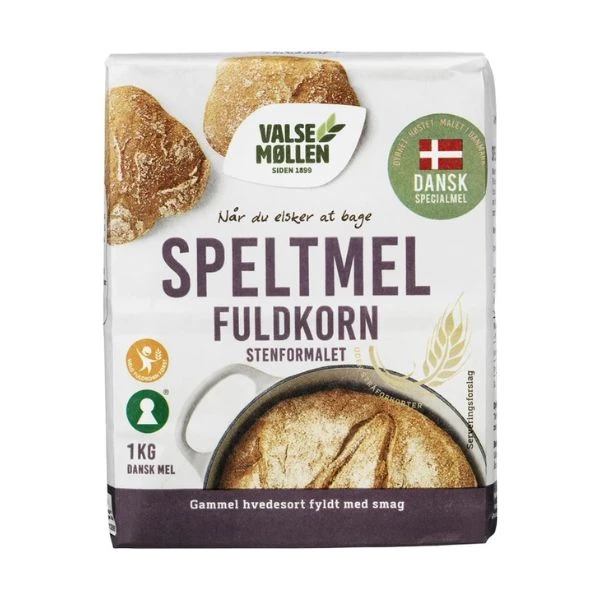 Dinkel-Vollkornmehl Valsemøllen 1 kg 95467 by Valsemøllen color Svart