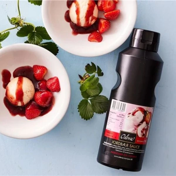 Erdbeersauce Dessertsauce Dosierflasche Odense Marcipan 1 kg 217111 by Odense Marcipan color Svart