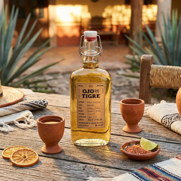 Ojo De Tigre Mezcal Reposado 70 cl 53118 by Ojo De Tigre color Svart