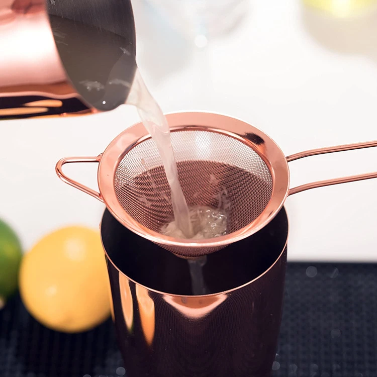 Cocktail-Shaker-Set 11-teilig mit Ständer – Kupfer CG-TJ17 by Barlife color Svart