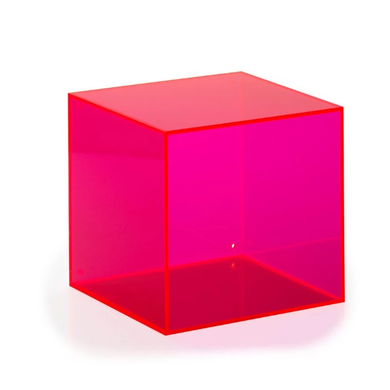 Quadratische Wandbox aus rosa Kunststoff ST26991 by Neon living color Svart