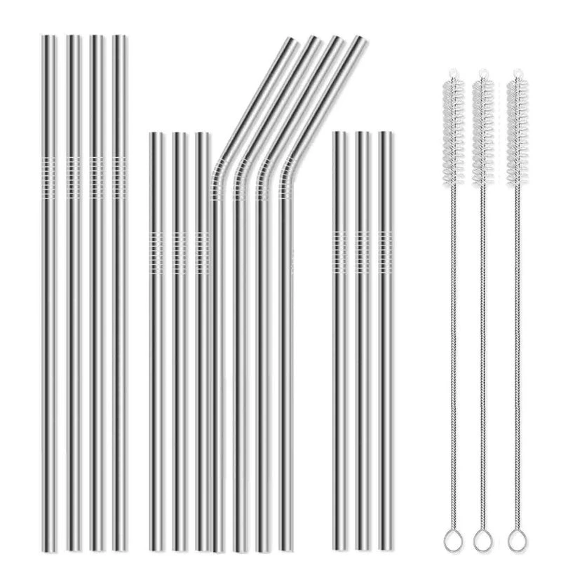 Trinkhalme-Set 17-tlg. aus Edelstahl ST72054 by Steel-Function color Svart