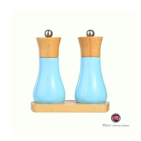 Salz- und Pfeffermühlen-Set – Fiat 500 Blau 40650016 by Laguiole color Svart