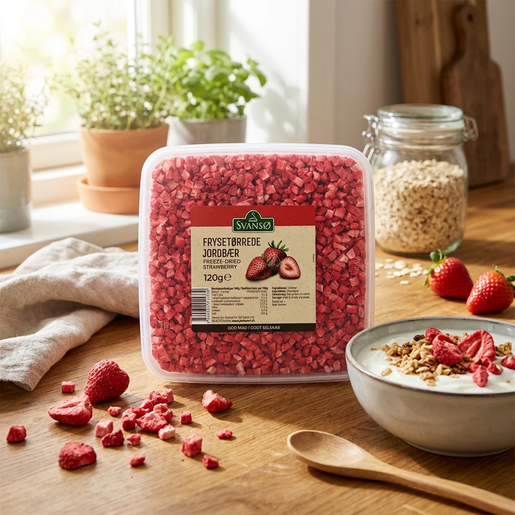 Gefriergetrocknete Erdbeeren BT 120 g 263400 by SVANSØ color Svart