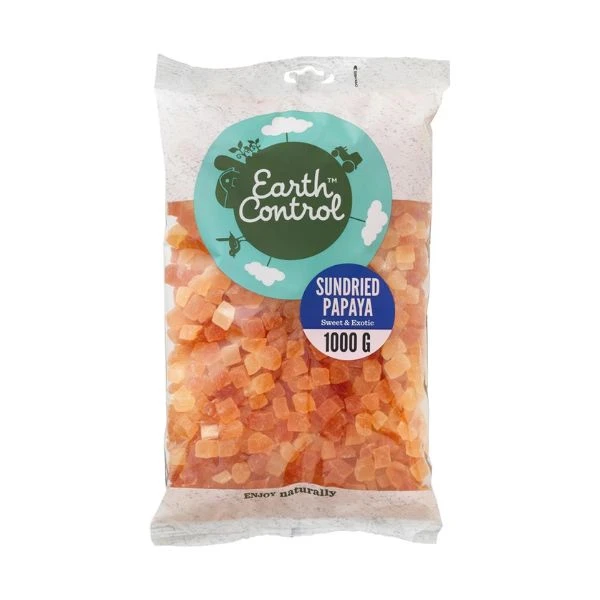 Getrocknete Papayawürfel 1 kg 297579 by EARTH C color Svart