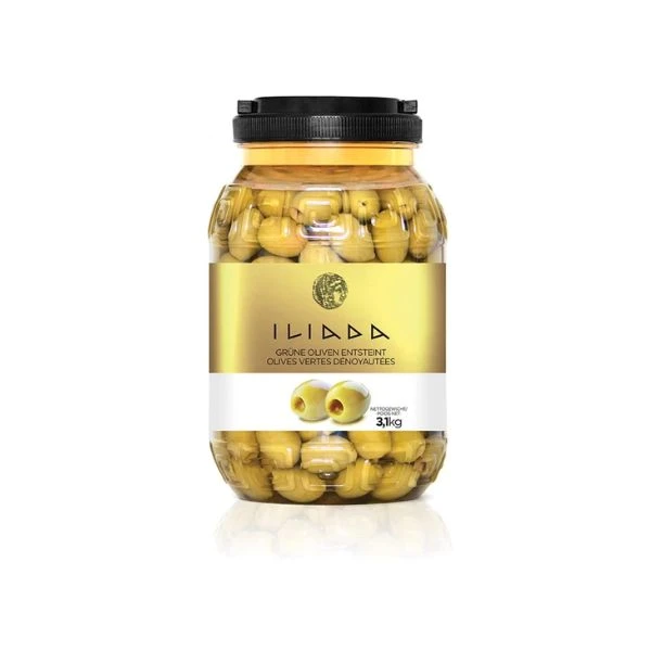 Grüne Oliven ohne Stein Dose 3,1 kg 269527 by Iliada color Svart
