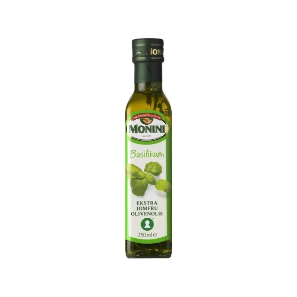 Natives Olivenöl Extra mit Basilikum 250 ml 64339 by Monini color Svart